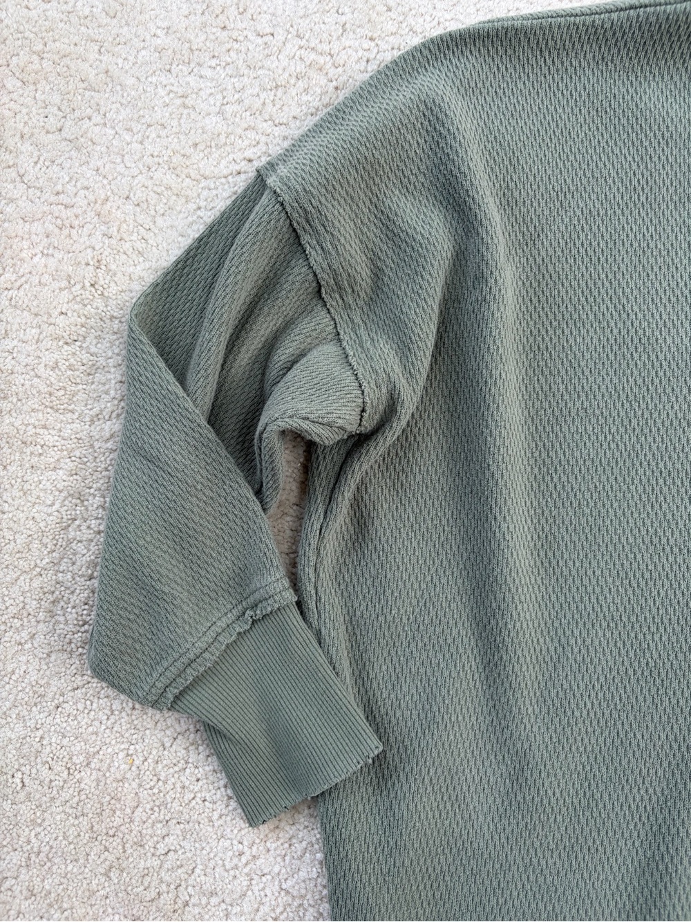 Aerie Women’s Size Medium Olive Green Oversized Crewneck Sweatshirt Loungewear - Picture 5 of 8